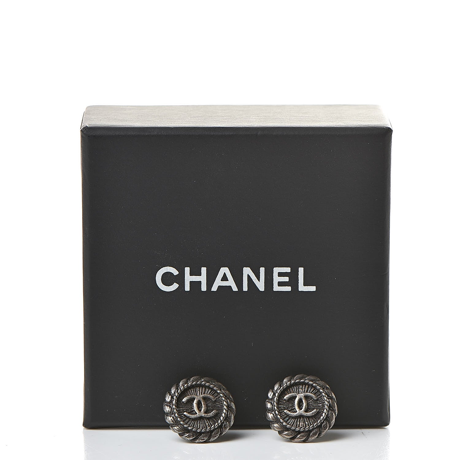 Chanel Ruthenium CC Stud Earrings 5 of 5