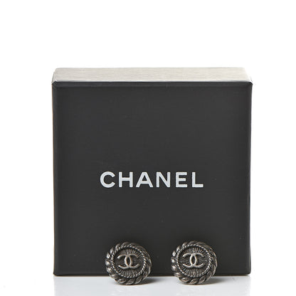 Chanel Ruthenium CC Stud Earrings 5 of 5