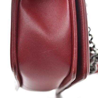 Chanel Calfskin Chevron Quilted Medium Boy Flap Red 16 of 17