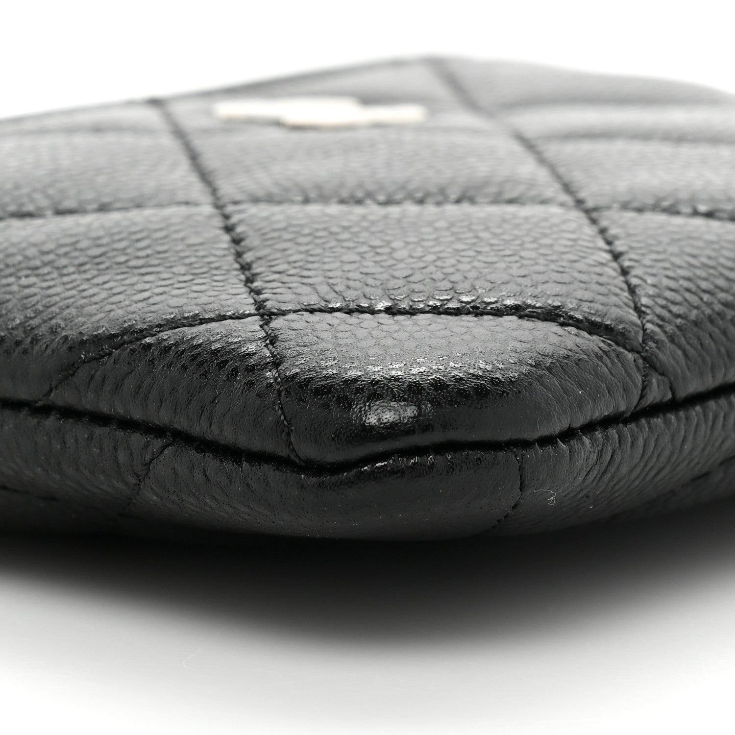 Chanel Caviar Quilted Zip Card Holder Wallet Black 9 of 10