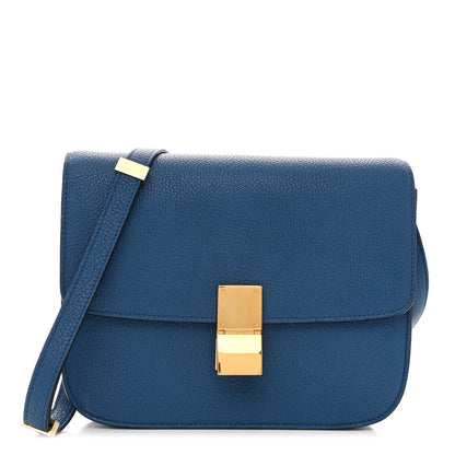 Celine Goatskin Medium Classic Box Flap Bag Deepsea 1 of 13
