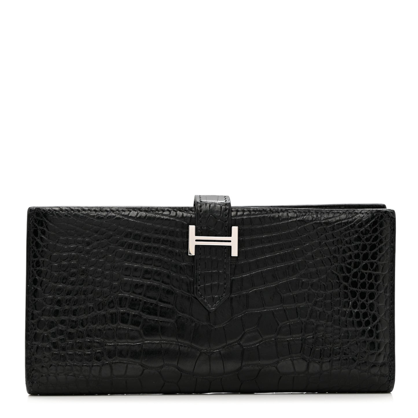 Shiny Alligator Bearn Wallet Black