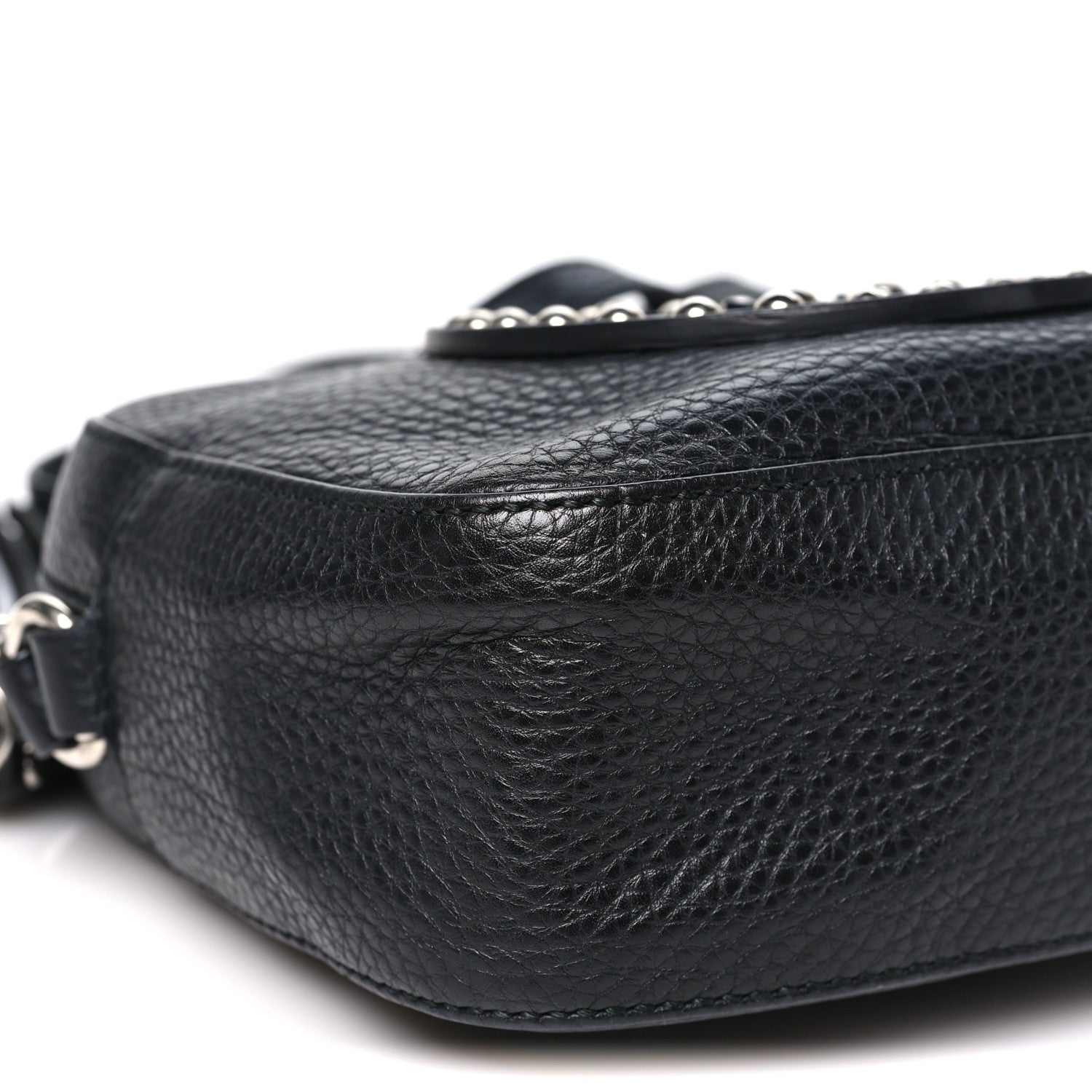 Gucci Pebbled Calfskin Studded Small Soho Disco Bag Black 8 of 10