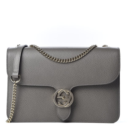 Gucci Dollar Calfskin Interlocking G Shoulder Bag Loess 1 of 9