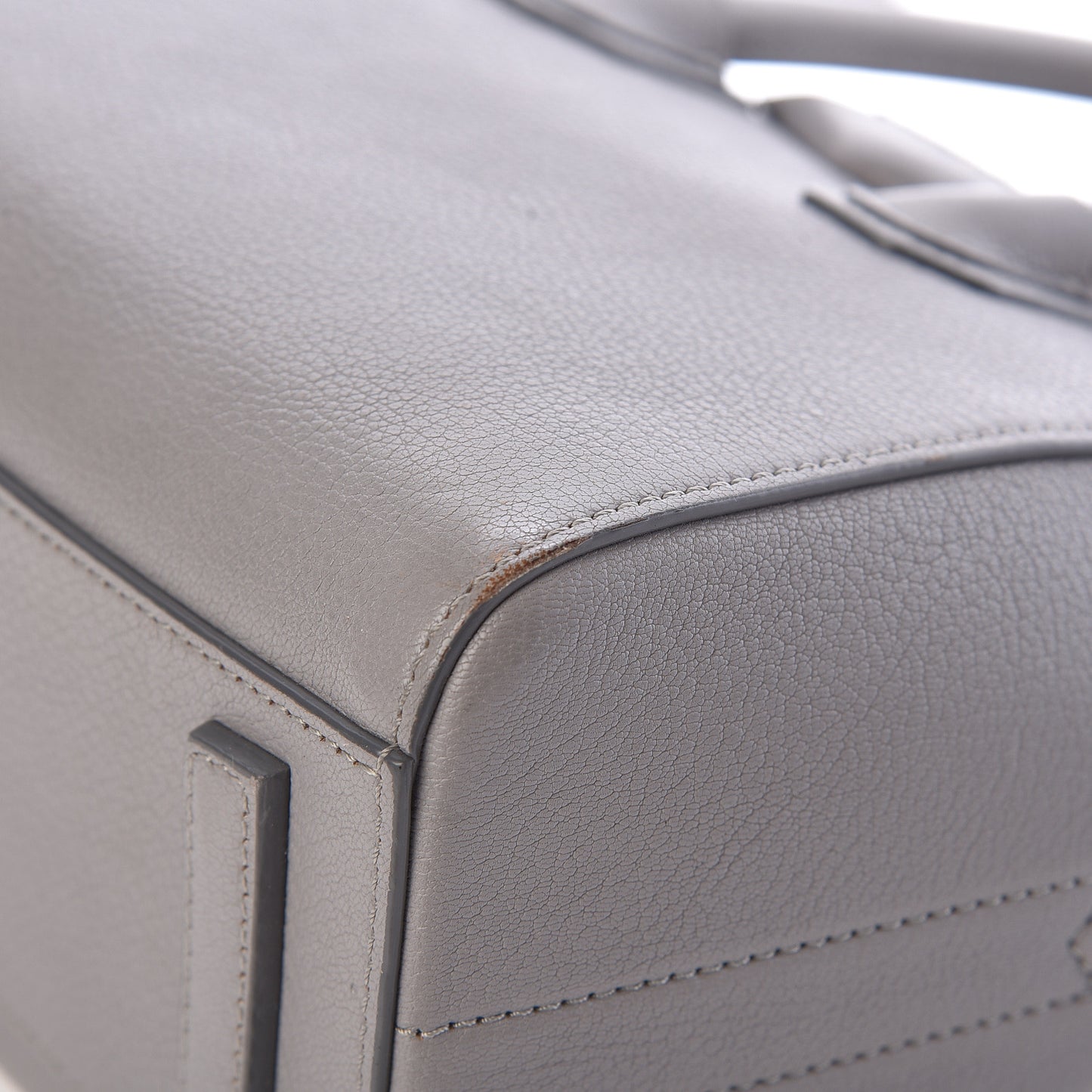 Sugar Goatskin Mini Antigona Pearl Grey