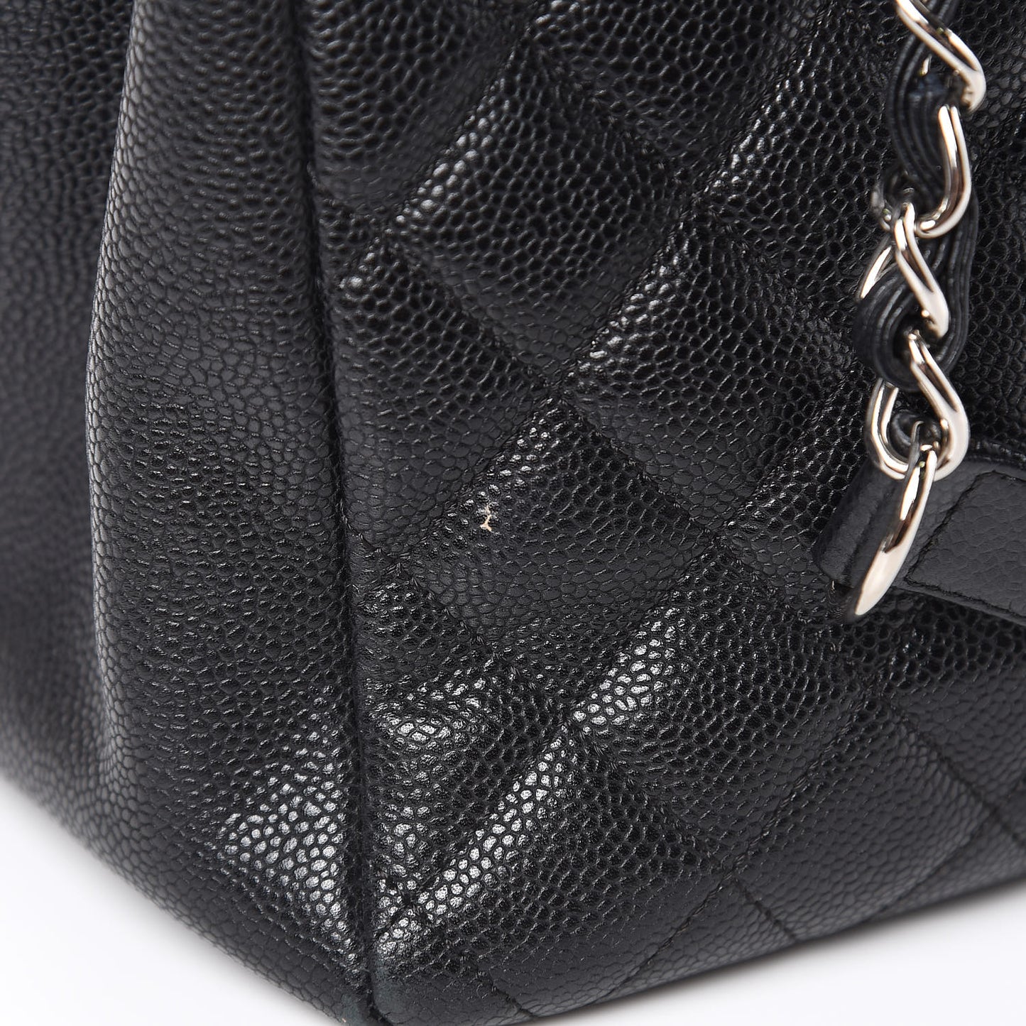 Caviar Quilted Grand Shopping Tote GST Black