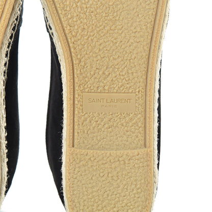 Saint Laurent Suede Monogram Espadrilles 37.5 Black 6 of 8