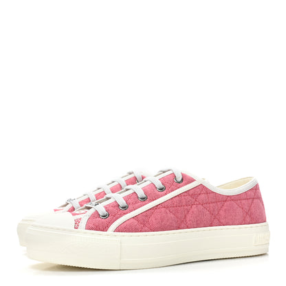 Christian Dior Canvas Walk 'N' Dior Low Top Sneakers 38 Taffy Pink 3 of 10