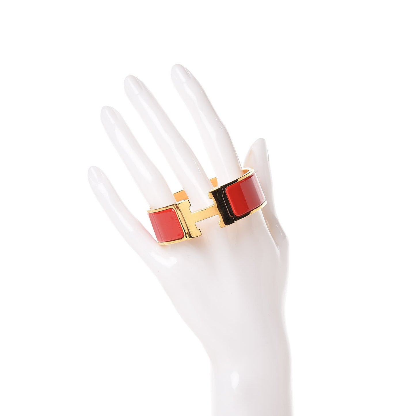 Enamel Wide Clic Clac H Bracelet PM Red