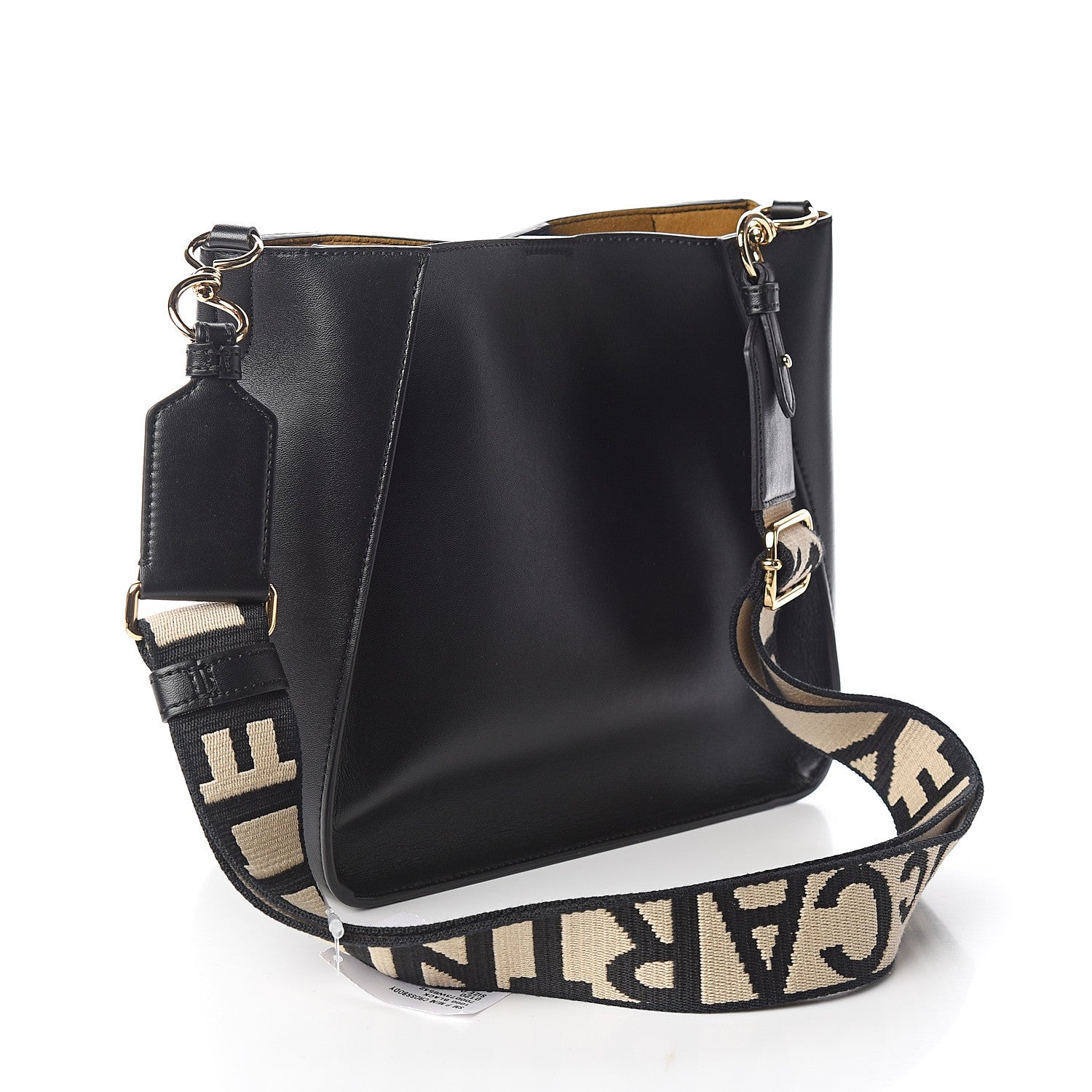 Stella McCartney Eco Alter Nappa Perforated Logo Mini Crossbody Black 2 of 8