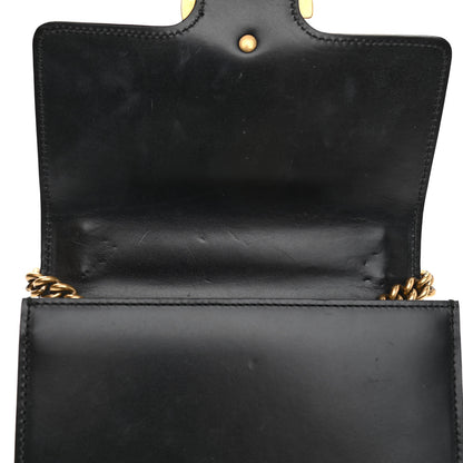 Gucci Knight Calfskin Small GG Marmont Chain Handle Bag Black 12 of 14