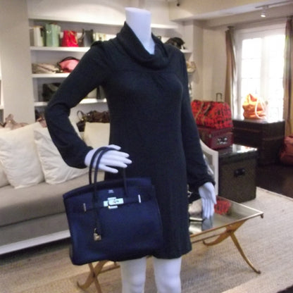 Hermes Taurillon Clemence Birkin 30 Navy 2 of 12