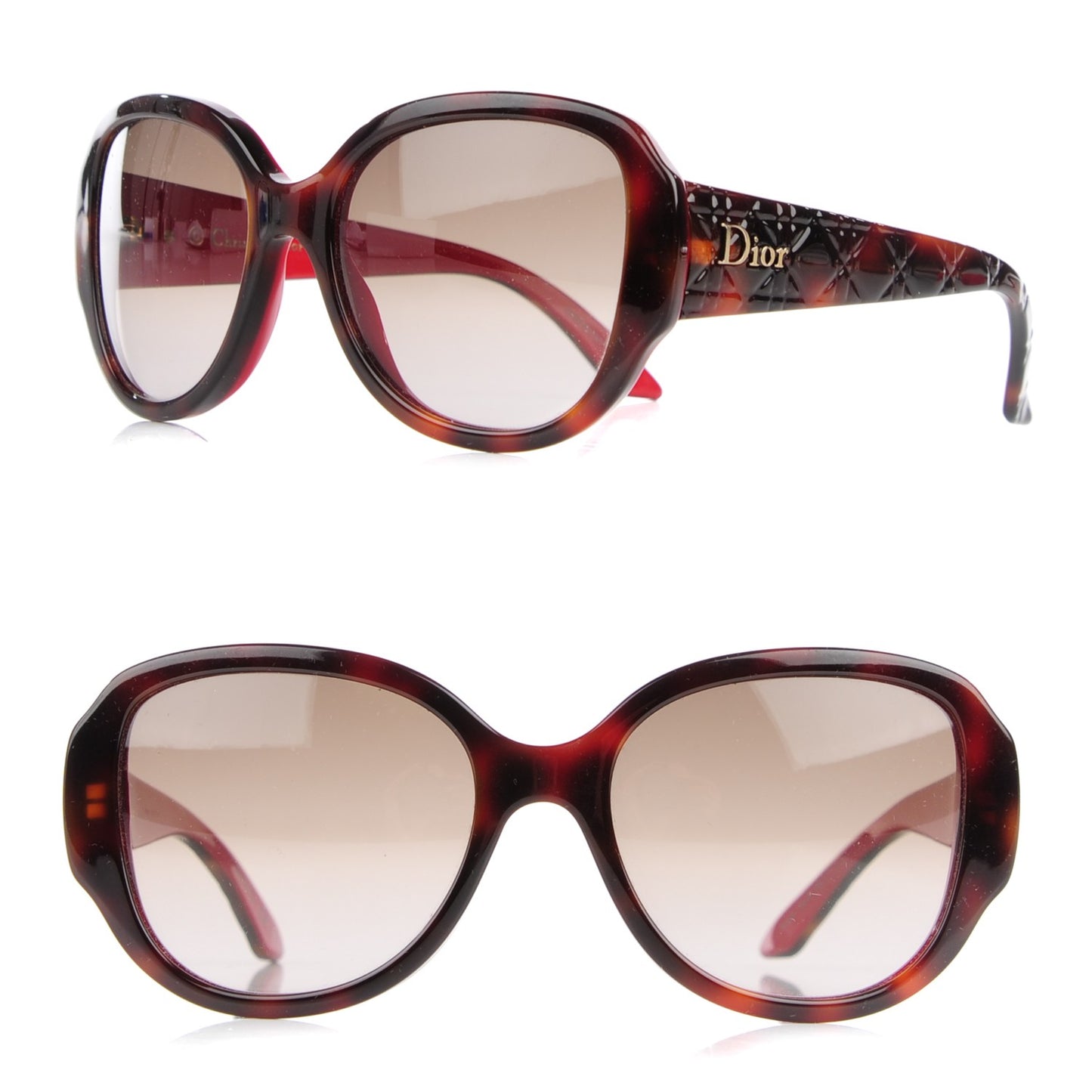 Resin Cannage Lady In Dior 1 Sunglasses Tortoise Red