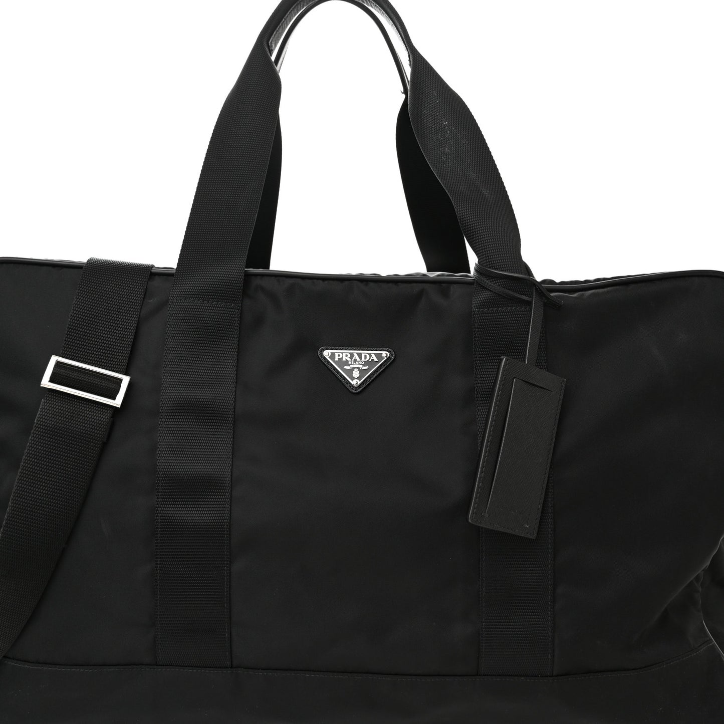 Tessuto Nylon Saffiano Carry On Travel Bag Black