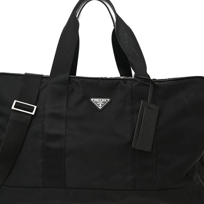 Prada Tessuto Nylon Saffiano Carry On Travel Bag Black 7 of 10