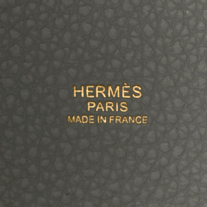 Hermes Taurillon Clemence Picotin Lock 22 MM Gris Platine 6 of 13