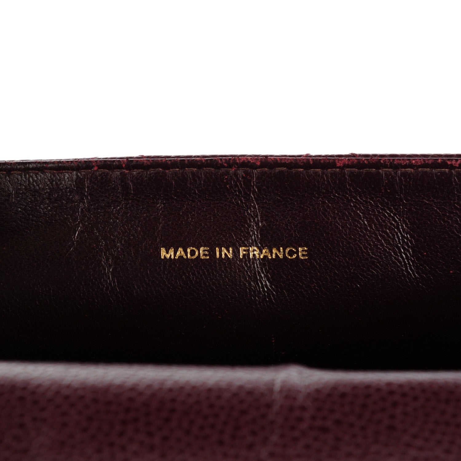 Chanel Caviar Stitched Shoulder Flap Burgundy 6 of 9