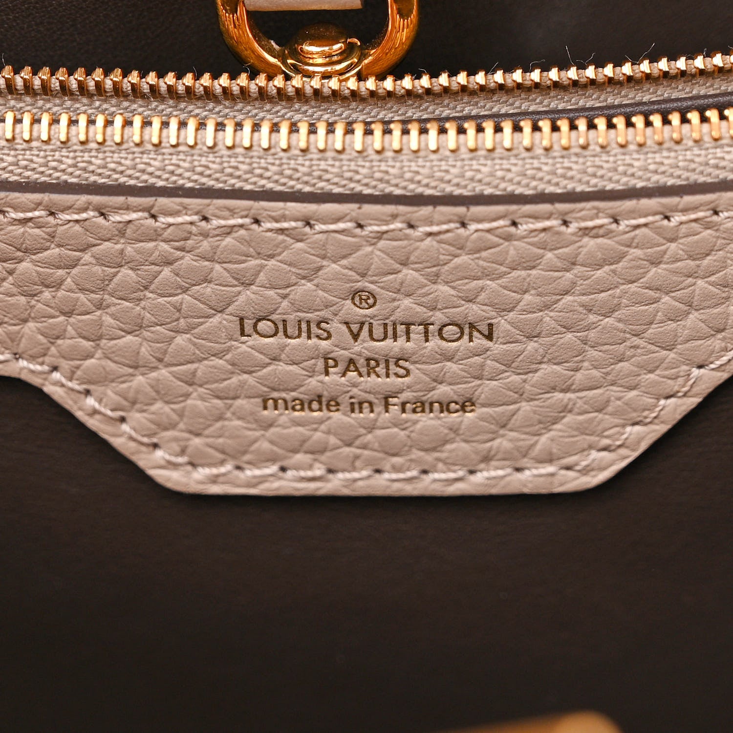 Louis Vuitton Taurillon Capucines MM Galet 7 of 11