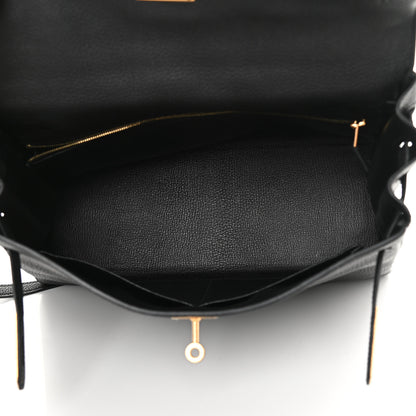 Hermes Togo Kelly Retourne 32 Black 5 of 17