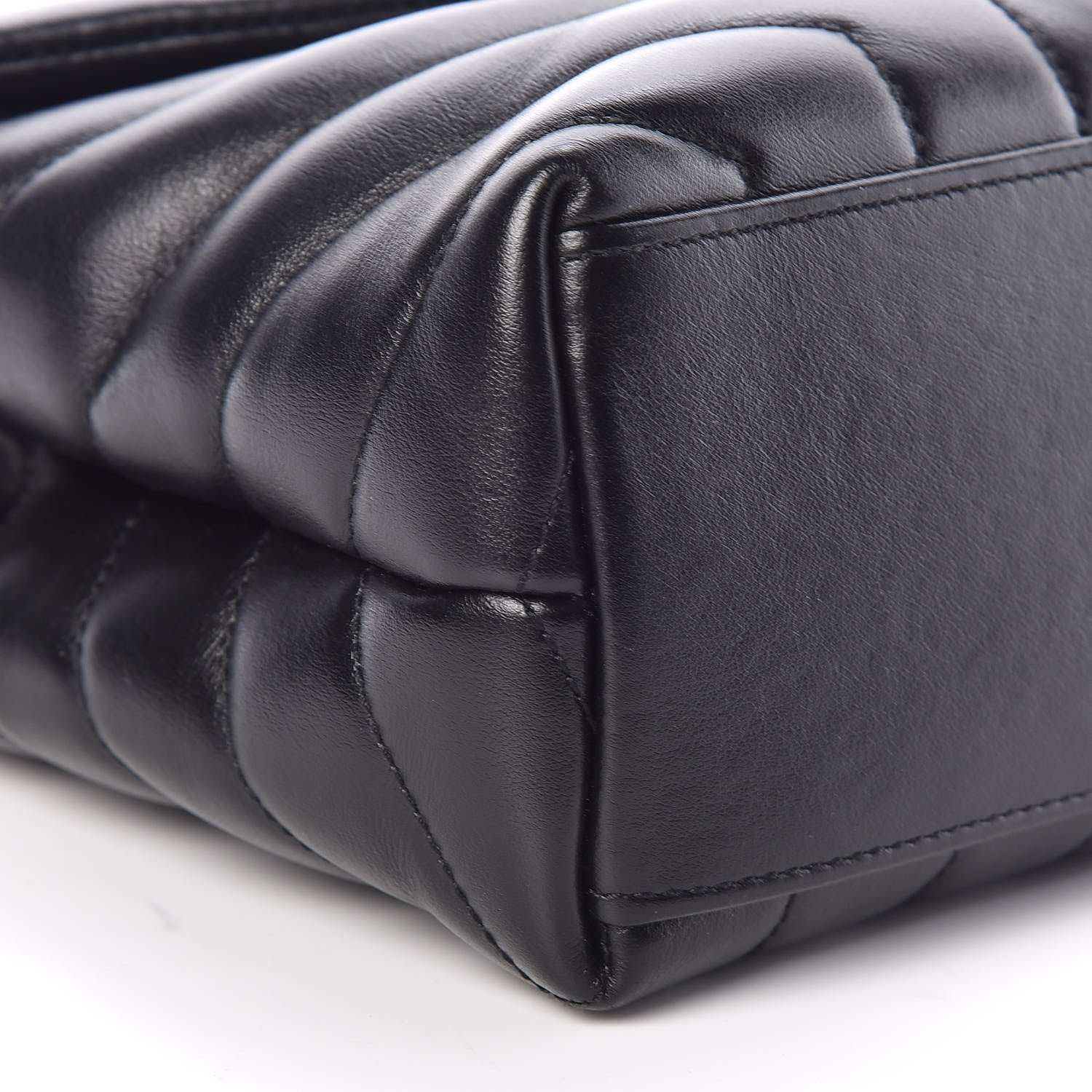 Saint Laurent Calfskin Y Quilted Monogram Small Loulou Chain Satchel Black 10 of 12