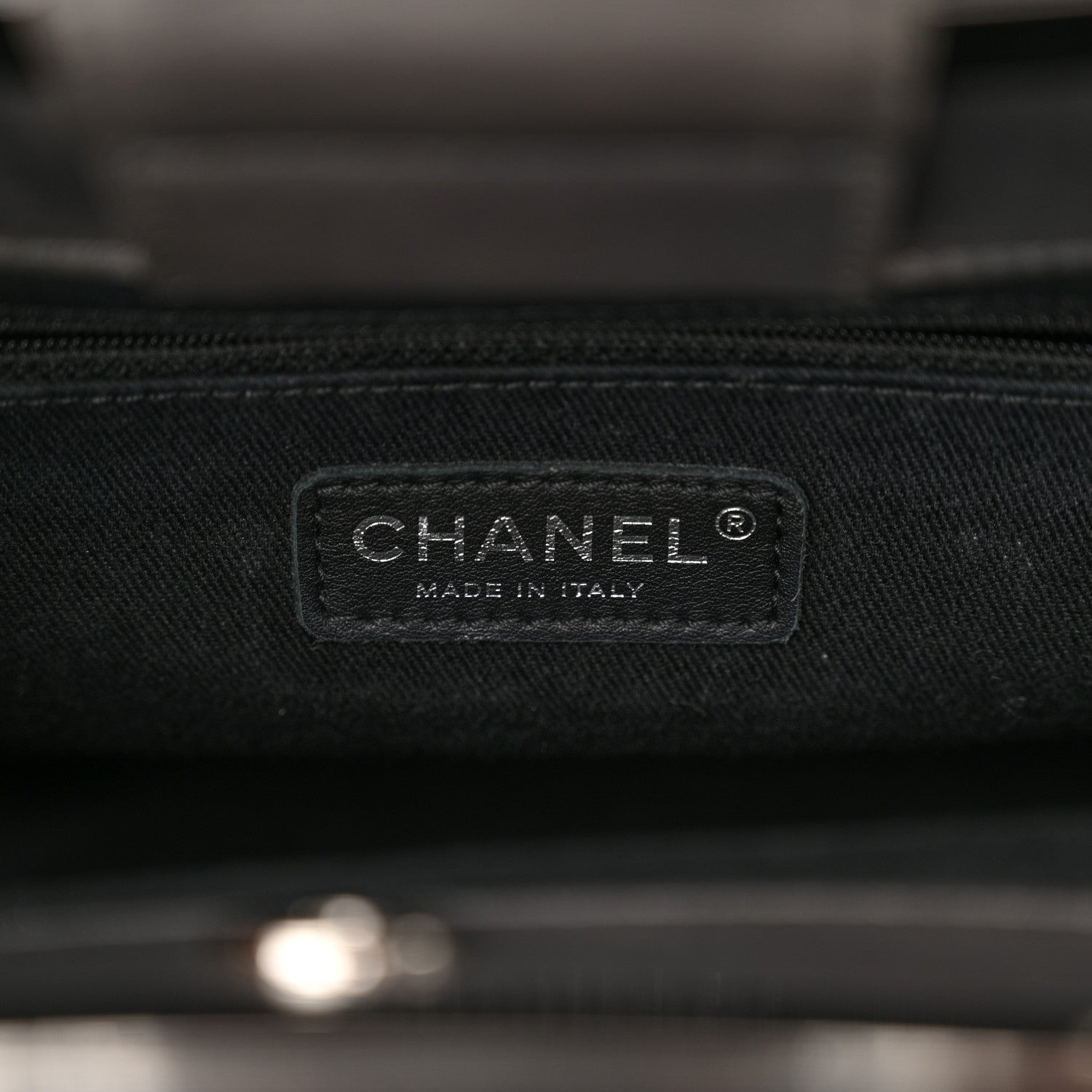 Chanel Glazed Calfskin Quilted Small CC Delivery Tote Grey 6 of 10