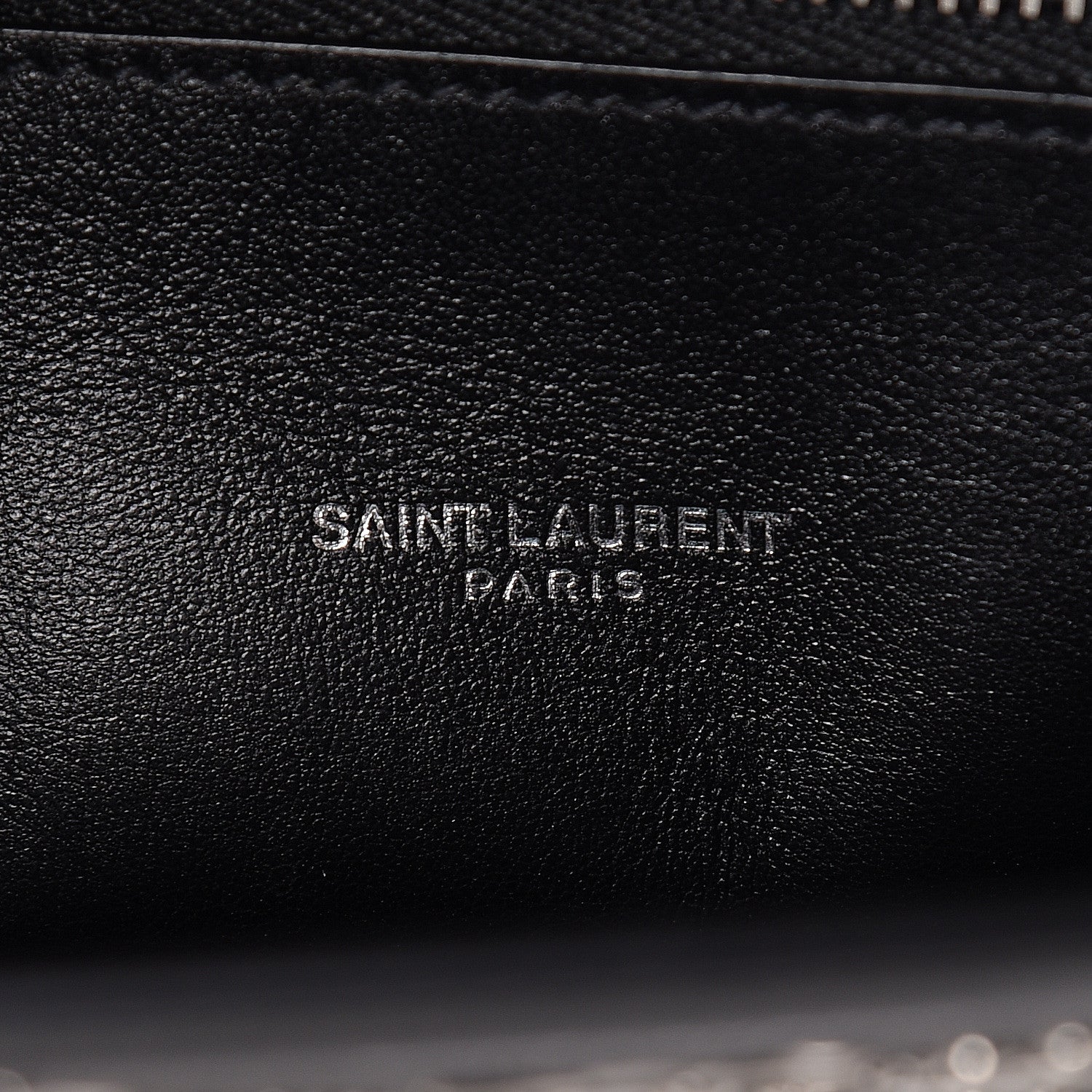 Saint Laurent Calfskin Perforated Bandana Studded Small Sac De Jour Black 6 of 10