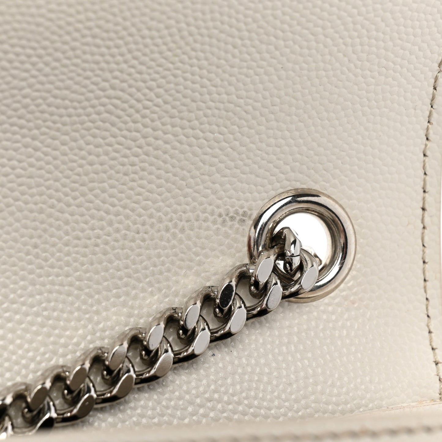 Grain De Poudre Small Monogram Kate Satchel Icy White