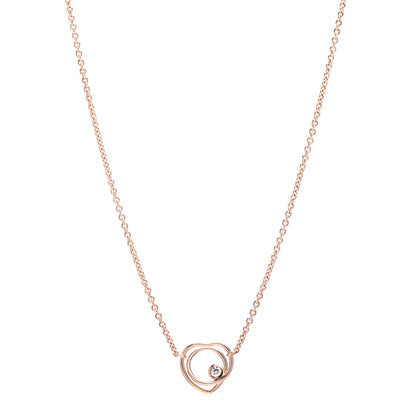 Hermes 18K Rose Gold Diamond TPM Vertige Coeur Necklace SH 1 of 4