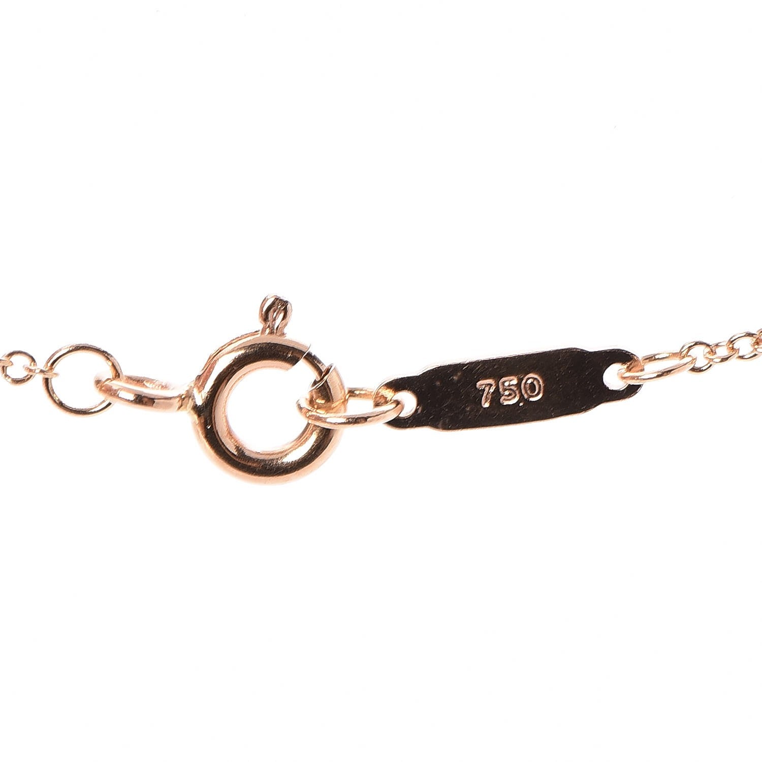 Tiffany 18K Rose Gold Diamond Mini Vintage Oval Key Pendant Necklace 6 of 7