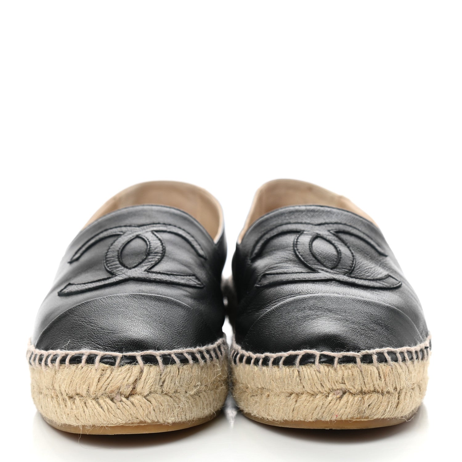 Chanel Lambskin CC Espadrilles 38 Black 2 of 10