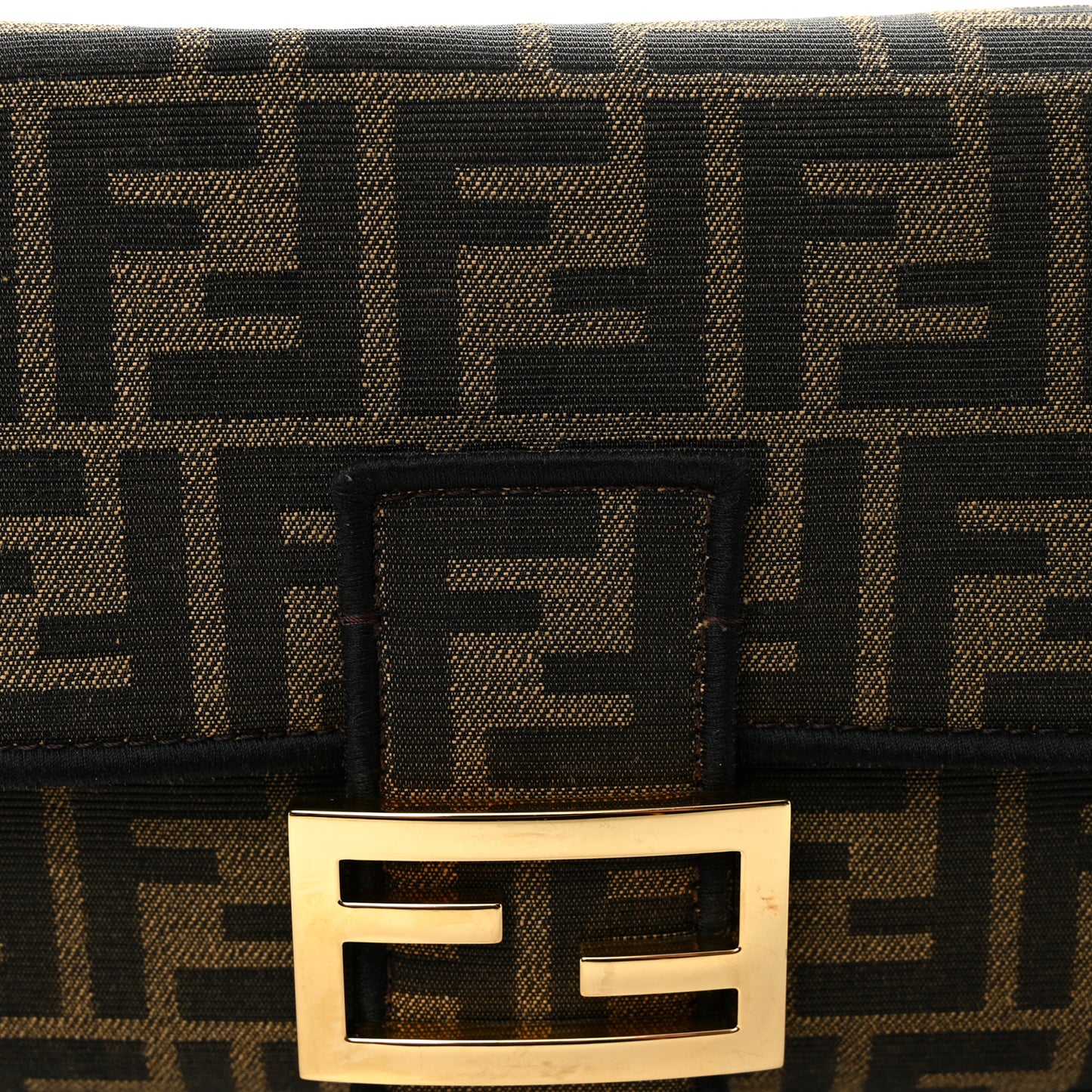 Fabric Jacquard FF 1974 Medium Baguette Tobacco Moro Black