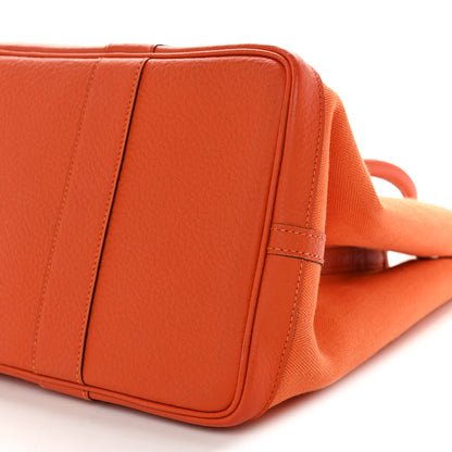 Hermes Toile Negonda Garden Party Tote 36 MM Orange 9 of 11