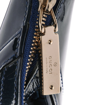 Gucci Patent Calfskin Horsebit Embossed Glam Hobo Blue 5 of 8