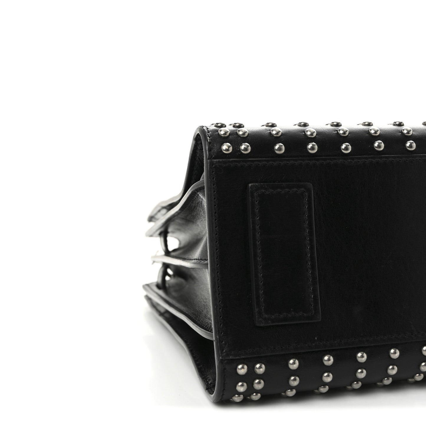 Smooth Calfskin Studded Small Sac De Jour Black