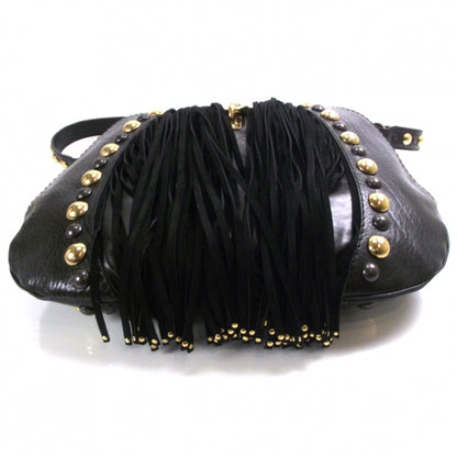 Gucci Leather Suede Fringe Babouska Hobo Black 4 of 10