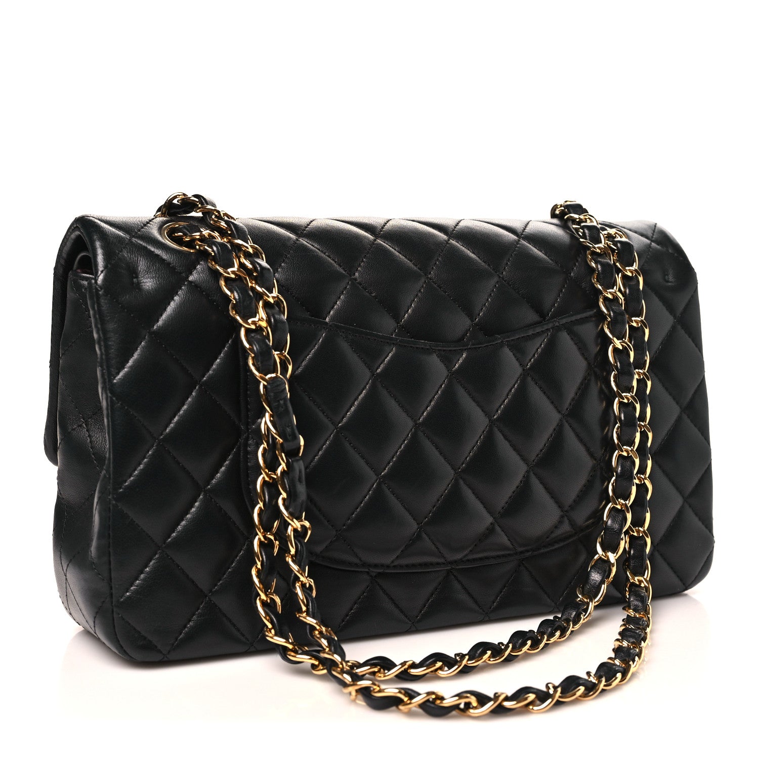 Chanel Lambskin Quilted Medium Double Flap Black 3 of 10
