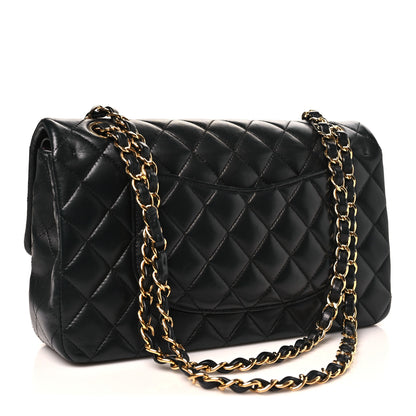 Chanel Lambskin Quilted Medium Double Flap Black 3 of 10