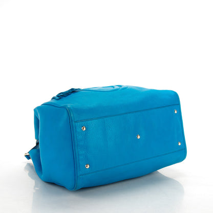 Gucci Pebbled Calfskin Large Soho Shoulder Bag Riviera Blue 4 of 7