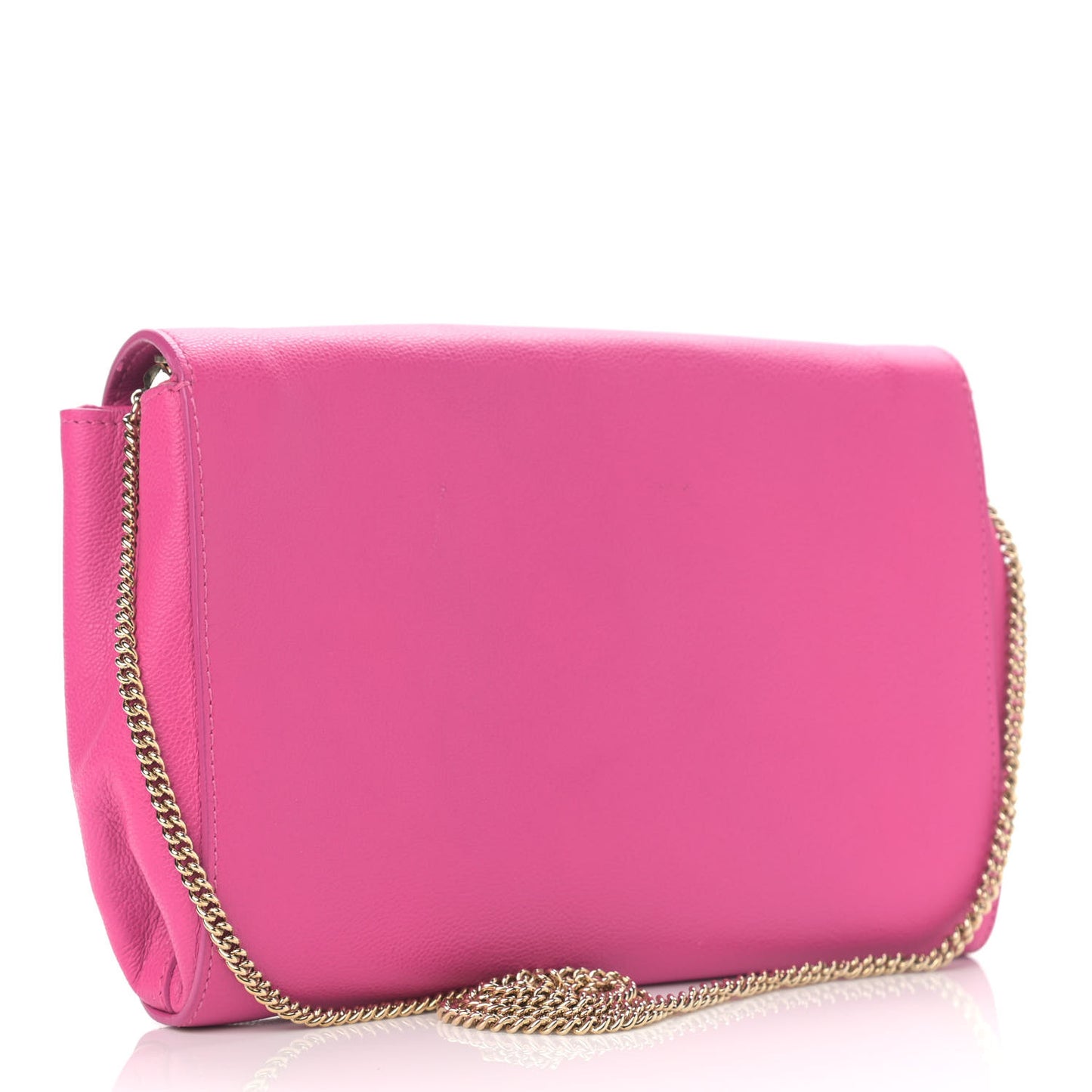 Grained Calfskin Palazzo Chain Evening Bag Pink