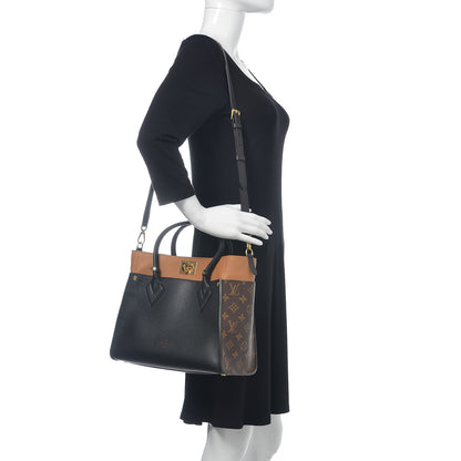 Louis Vuitton Calfskin Monogram On My Side Black 2 of 11