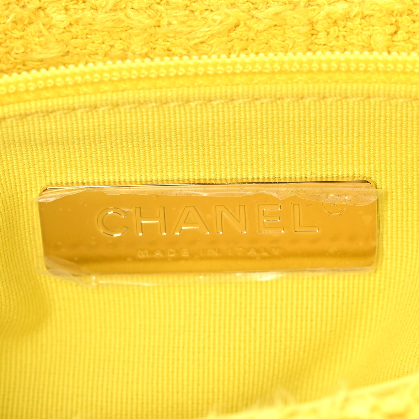Tweed Quilted Medium Chanel 19 Flap Yellow