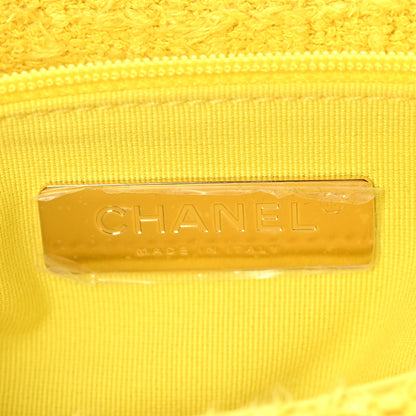 Chanel Tweed Quilted Medium Chanel 19 Flap Yellow 6 of 9