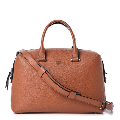 MCM Grained Calfskin Medium Ella Boston Brown 1 of 12