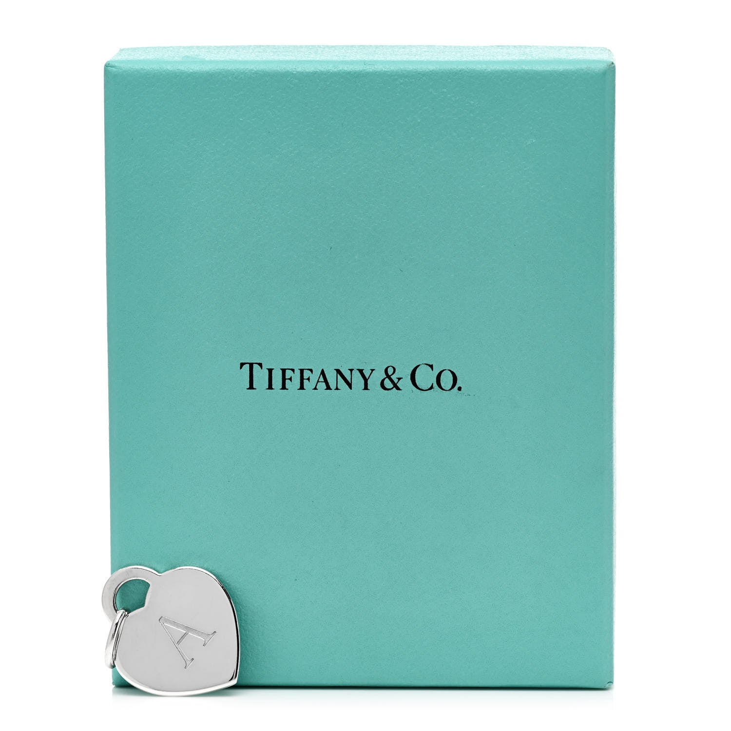 Tiffany Sterling Silver Letter A Heart Charm 5 of 5
