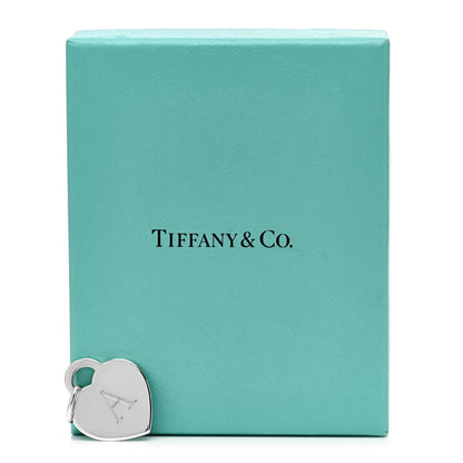 Tiffany Sterling Silver Letter A Heart Charm 5 of 5