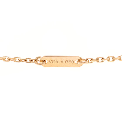 Van Cleef & Arpels 18k Rose Gold Carnelian Sweet Alhambra Heart Pendant Necklace 5 of 5