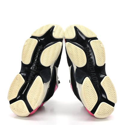 Balenciaga Fabric Mesh Womens Triple S Sneakers 40 Fluo Pink Grey White 5 of 7