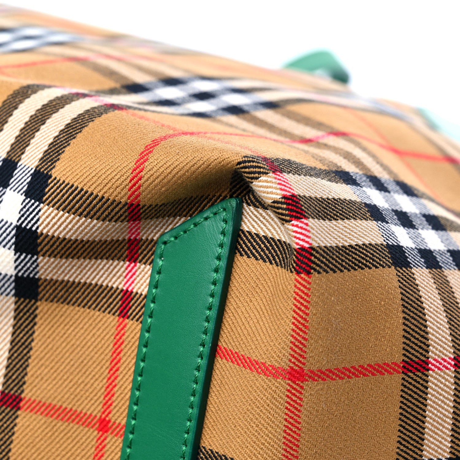 Burberry Vintage Check Large The Giant Reversible Tote Palm Green Pink Apricot 10 of 16