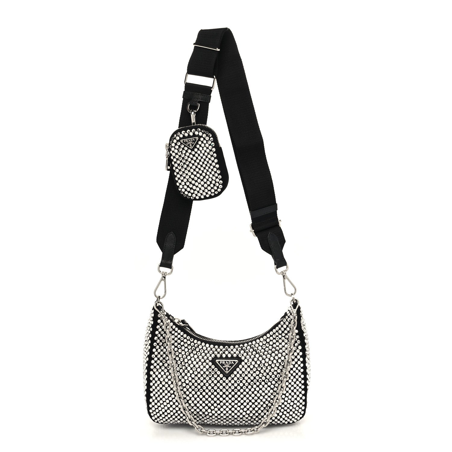 Prada Satin Crystal Re-Edition 2005 Shoulder Bag Cristal 1 of 12