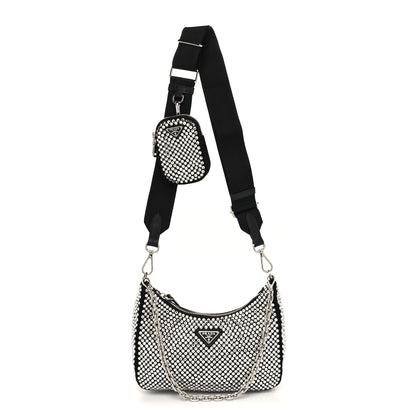 Prada Satin Crystal Re-Edition 2005 Shoulder Bag Cristal 1 of 12